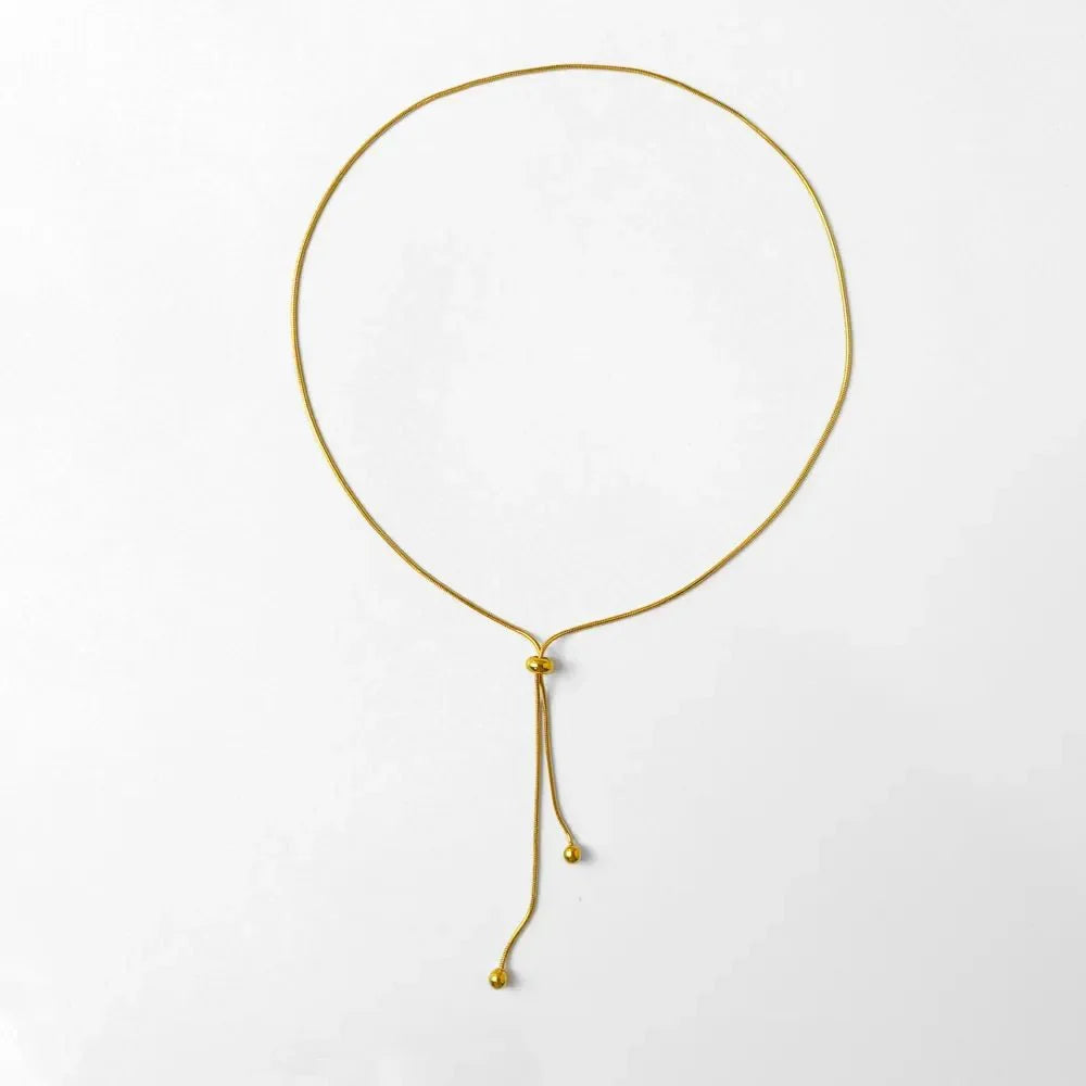 Brehn | Verstellbare Schlangenkette Lariat-Halskette
