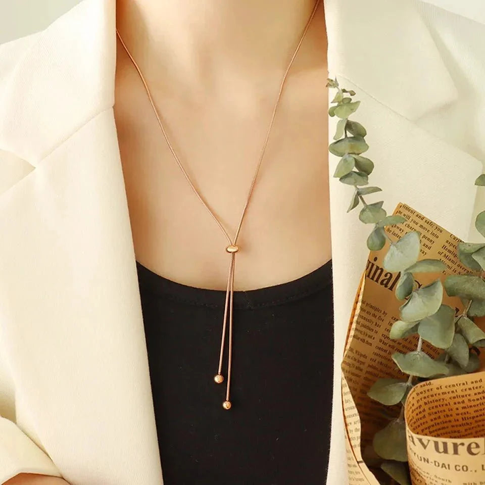 Brehn | Verstellbare Schlangenkette Lariat-Halskette