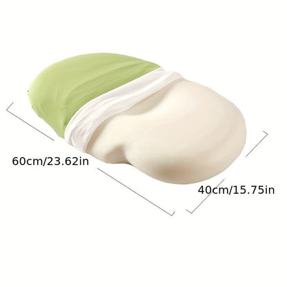 1pc Ovales Macaron Kissen Zervikal Memory Foam Kissen, Kühles Bettkissen Zum Schlafen - Nackenkissen Zur Schmerztherapie Schlafen, Kontur Unterstützung Ergonomisches Kissen Für Seiten-, Rücken-, Bauchschläfer Mit Hoch- Und Niedrigpartition | Brehn