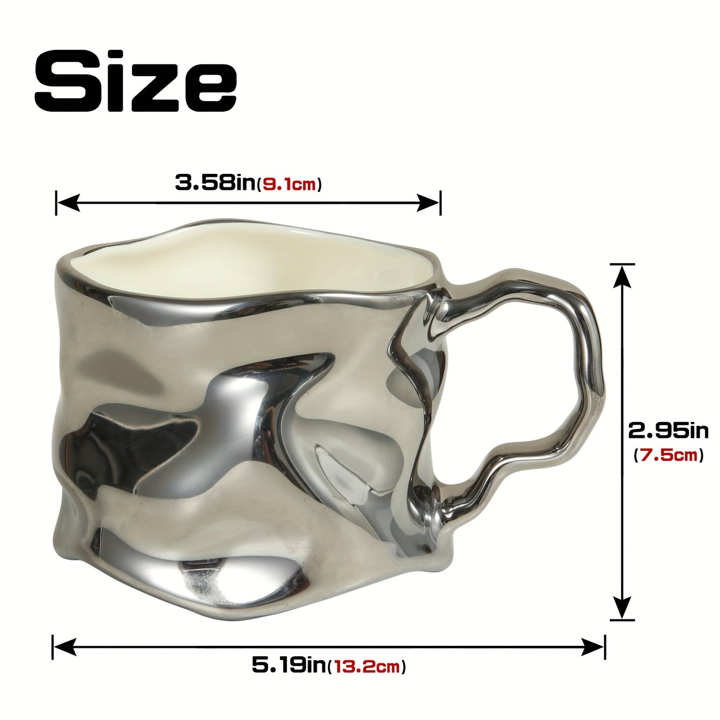 CreArt Becher – Handgemachte Keramiktasse mit einzigartigem zerknitterten Design | Brehn