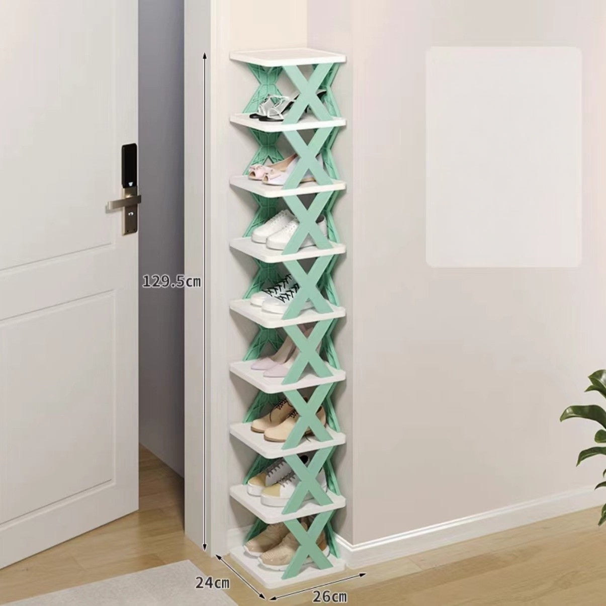 Schmales Schuhregal Turm | Brehn
