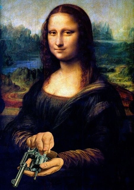 Brehn | Ästhetisches Lustiges Mona Lisa Leinwandposter