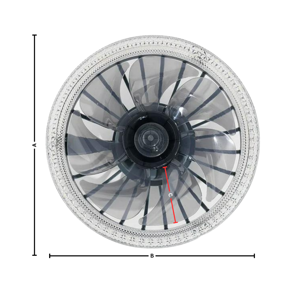 Ästhetischer Deckenventilator mit Licht und Fernbedienung | Brehn