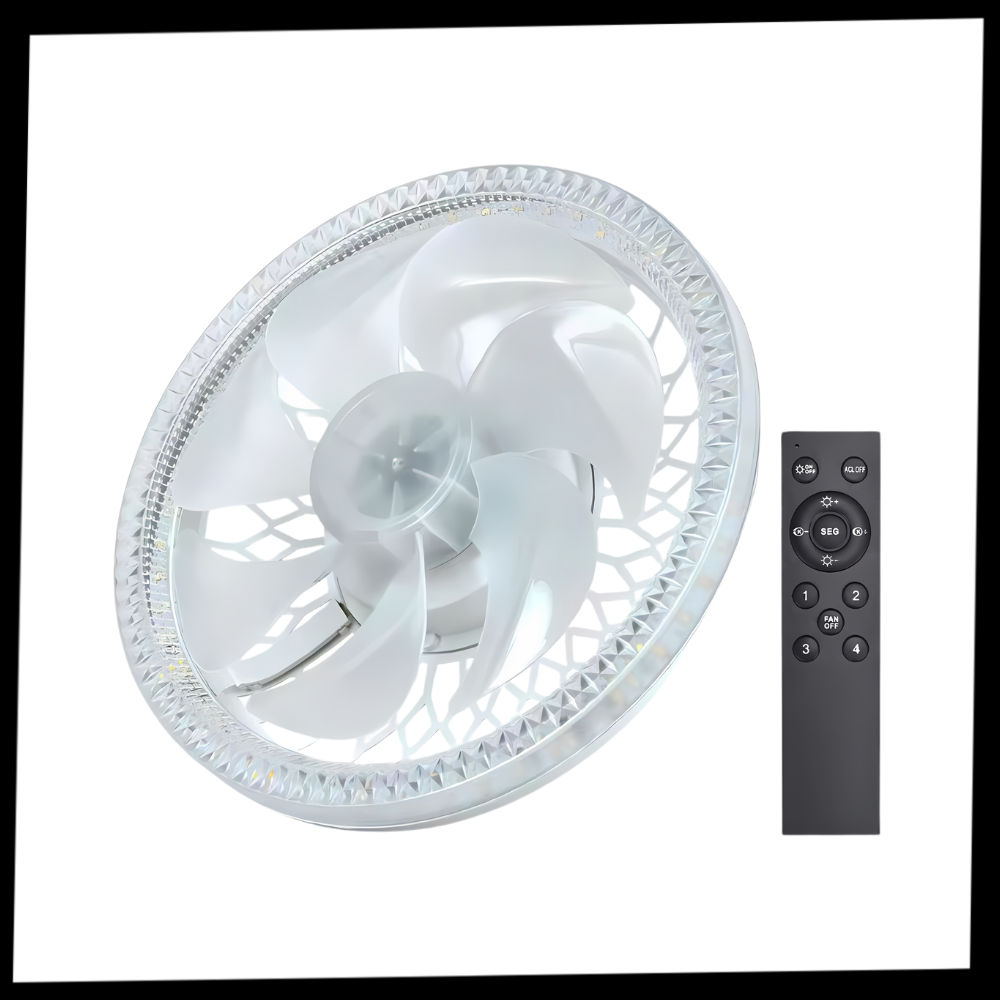 Ästhetischer Deckenventilator mit Licht und Fernbedienung | Brehn