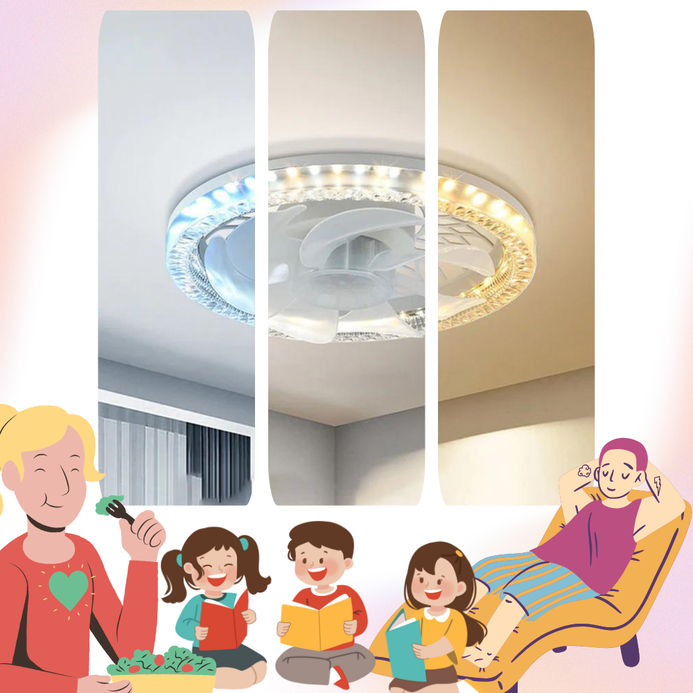 Ästhetischer Deckenventilator mit Licht und Fernbedienung | Brehn