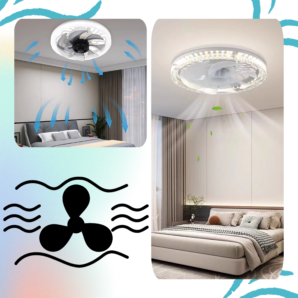Ästhetischer Deckenventilator mit Licht und Fernbedienung | Brehn
