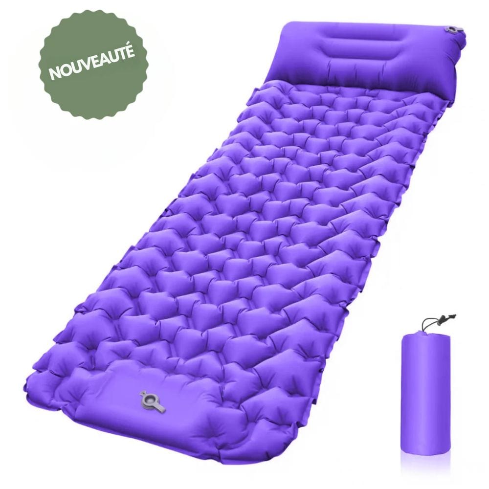 AirTrek-Matte – Aufblasbare Campingmatratze mit Fußpumpe und integriertem Kissen