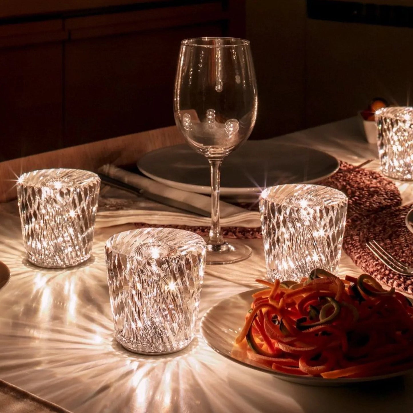 Luxus wiederaufladbare Diamant Kristall Tischlampe - Lumière Diamant | Brehn