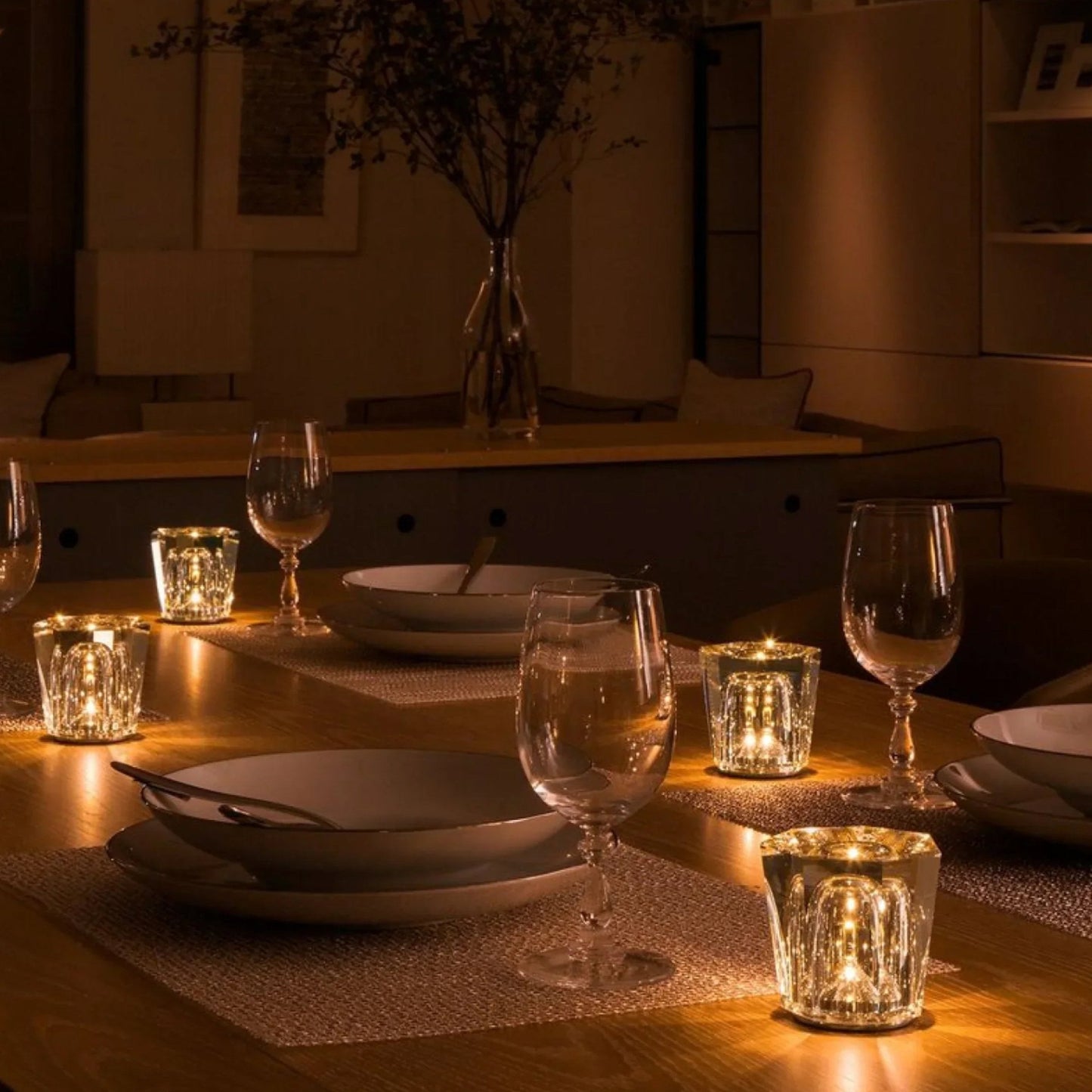 Luxus wiederaufladbare Diamant Kristall Tischlampe - Lumière Diamant | Brehn