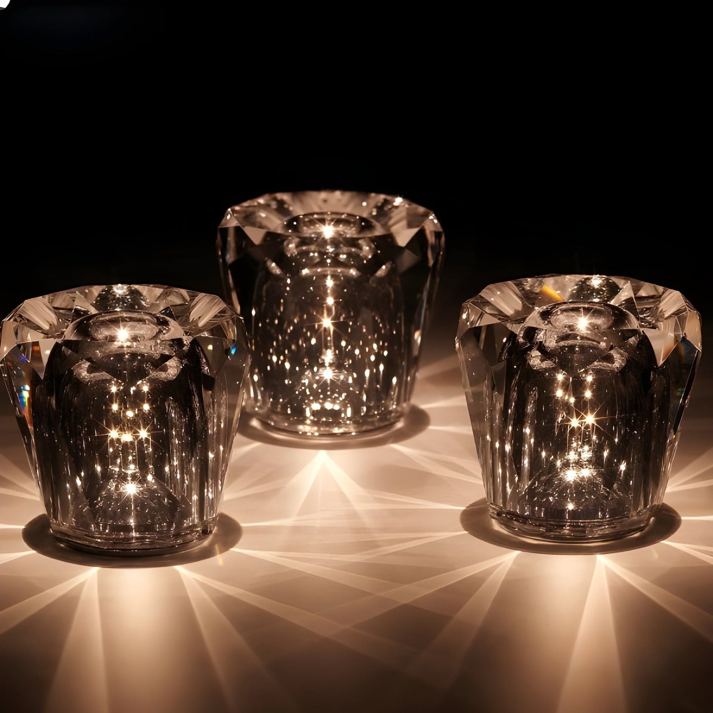 Brehn | Lampe - Luxus Diamant Kristall LED Wiederaufladbare Tischlampe