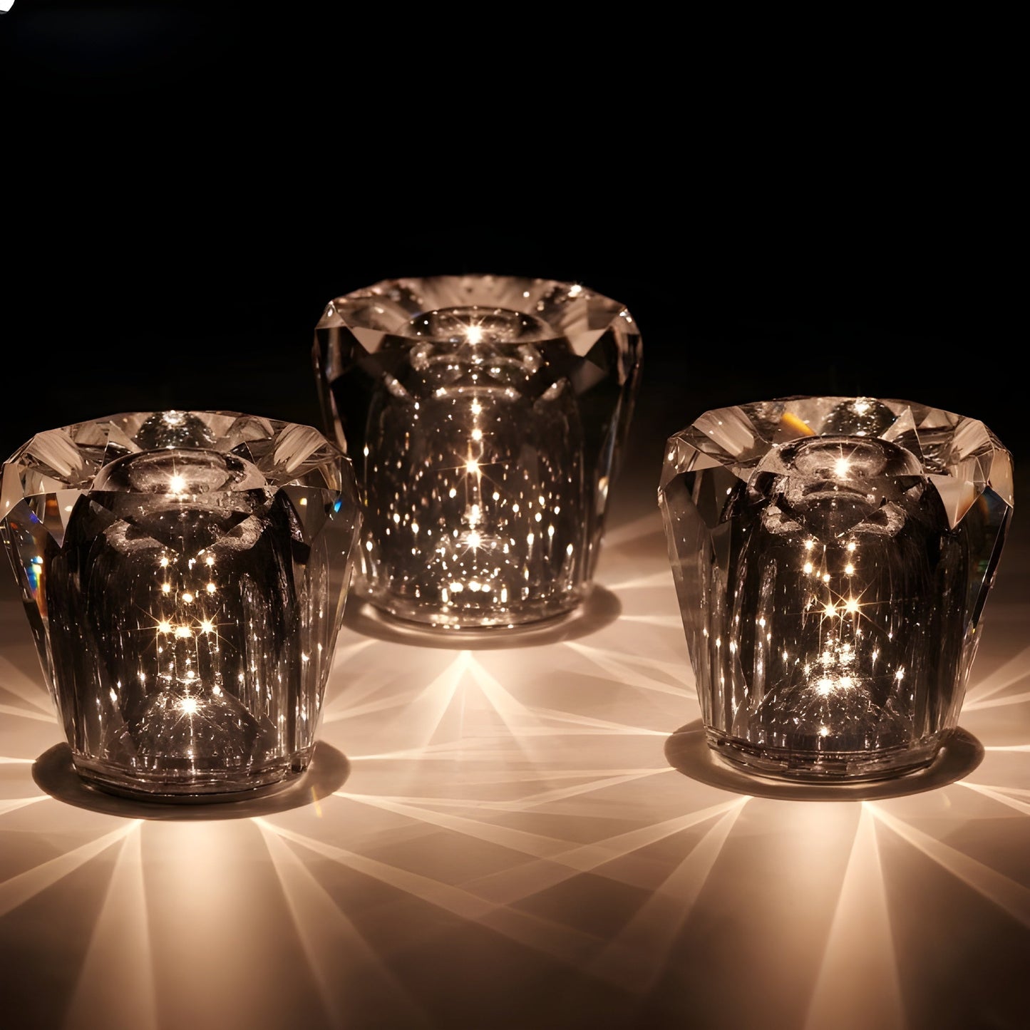 Luxus wiederaufladbare Diamant Kristall Tischlampe - Lumière Diamant | Brehn