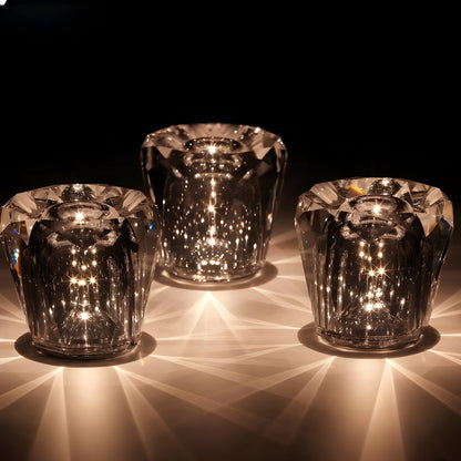 Lampe - Luxus Diamant Kristall LED Wiederaufladbare Tischlampe