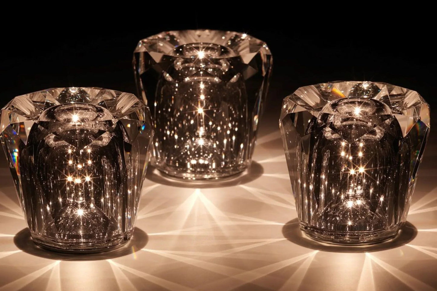 Luxus wiederaufladbare Diamant Kristall Tischlampe - Lumière Diamant | Brehn