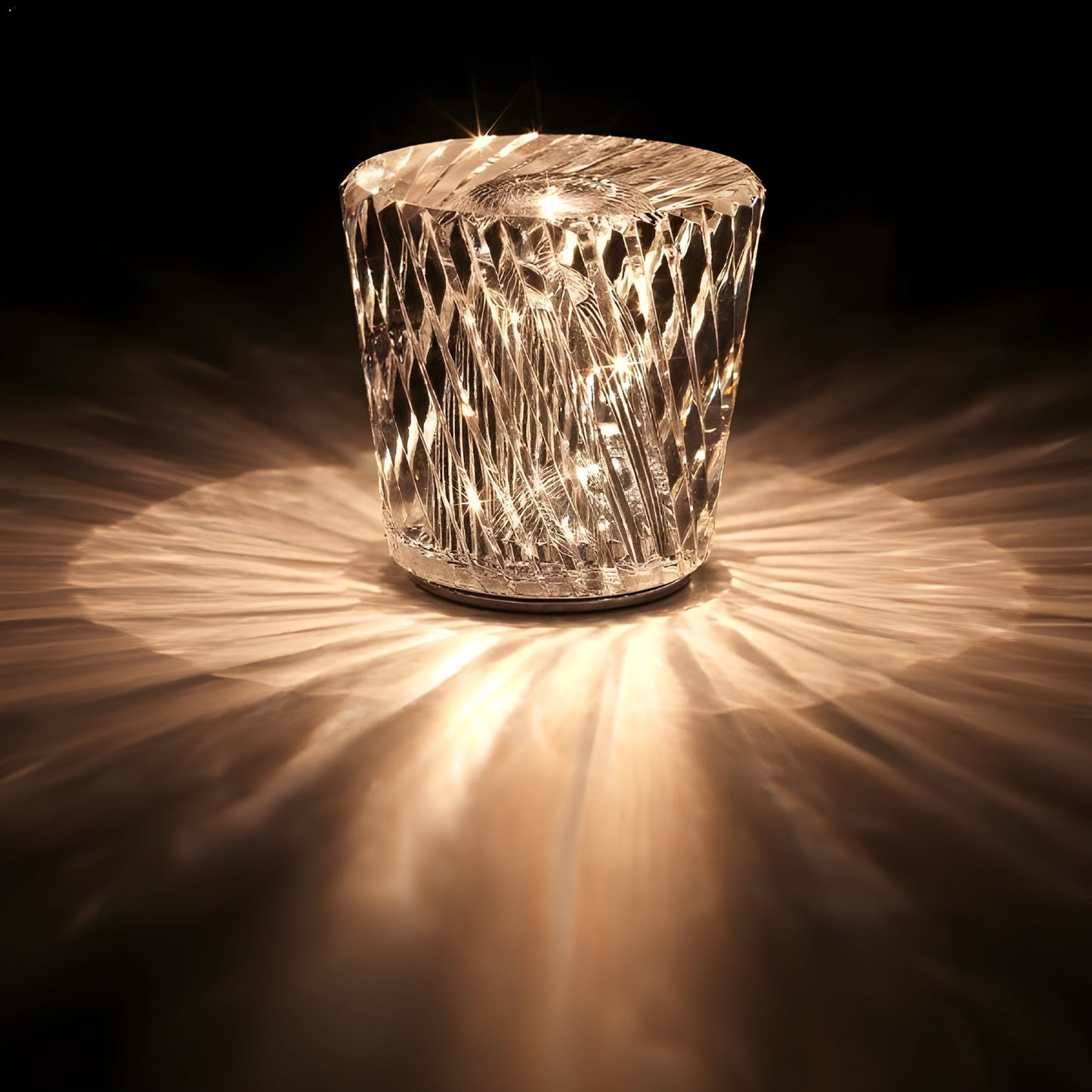 Luxus wiederaufladbare Diamant Kristall Tischlampe - Lumière Diamant | Brehn