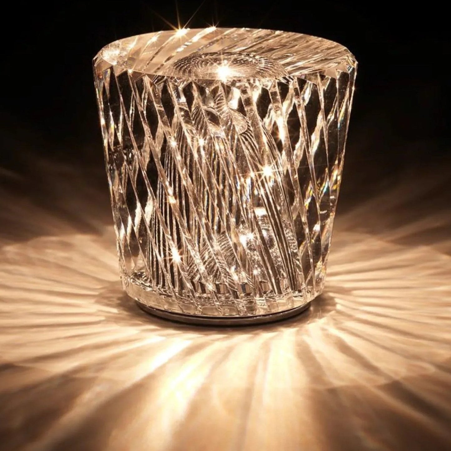 Luxus wiederaufladbare Diamant Kristall Tischlampe - Lumière Diamant | Brehn