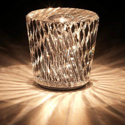 Luxus wiederaufladbare Diamant Kristall Tischlampe - Lumière Diamant | Brehn