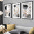 Abstrakte schwarze, graue und goldene Formen, Set aus 3 gerahmten Wandbildern