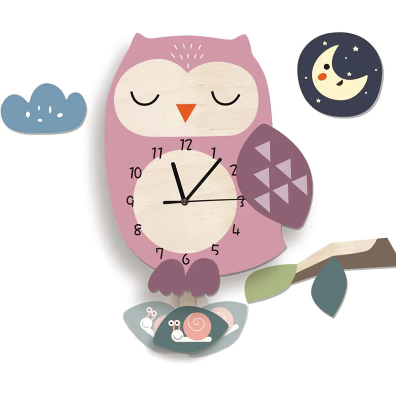Brehn | Tier Wanduhr für Kinder