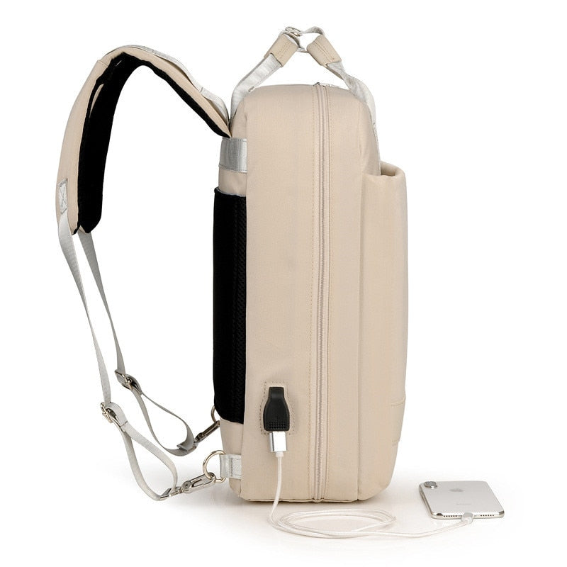 Sicherer Anti-Diebstahl Rucksack mit versteckten Reißverschlüssen und USB-Ladung | Brehn