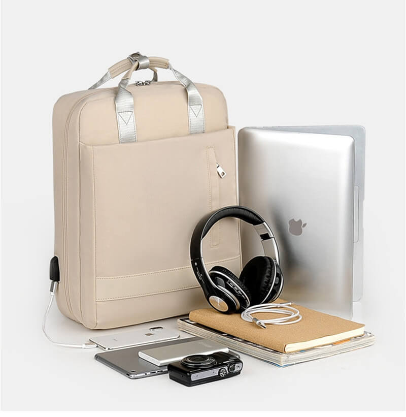 Sicherer Anti-Diebstahl Rucksack mit versteckten Reißverschlüssen und USB-Ladung | Brehn