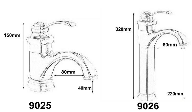 Antike Messing Wasserhahn Badezimmer Armaturen Mischbatterie Waschbecken Wasserhahn