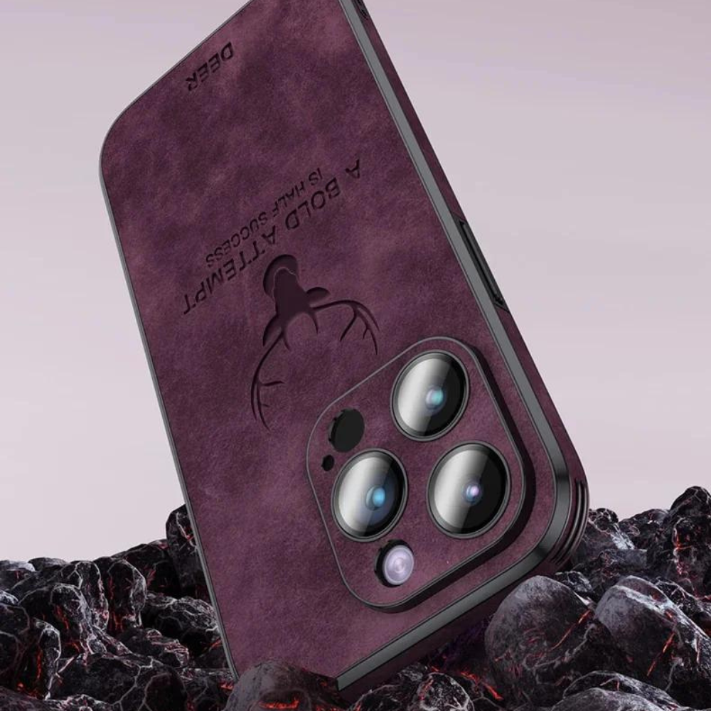 Brehn | Deer - Luxuriöse Leder-iPhone-Hülle mit stilvollem Design und stoßfestem Schutz