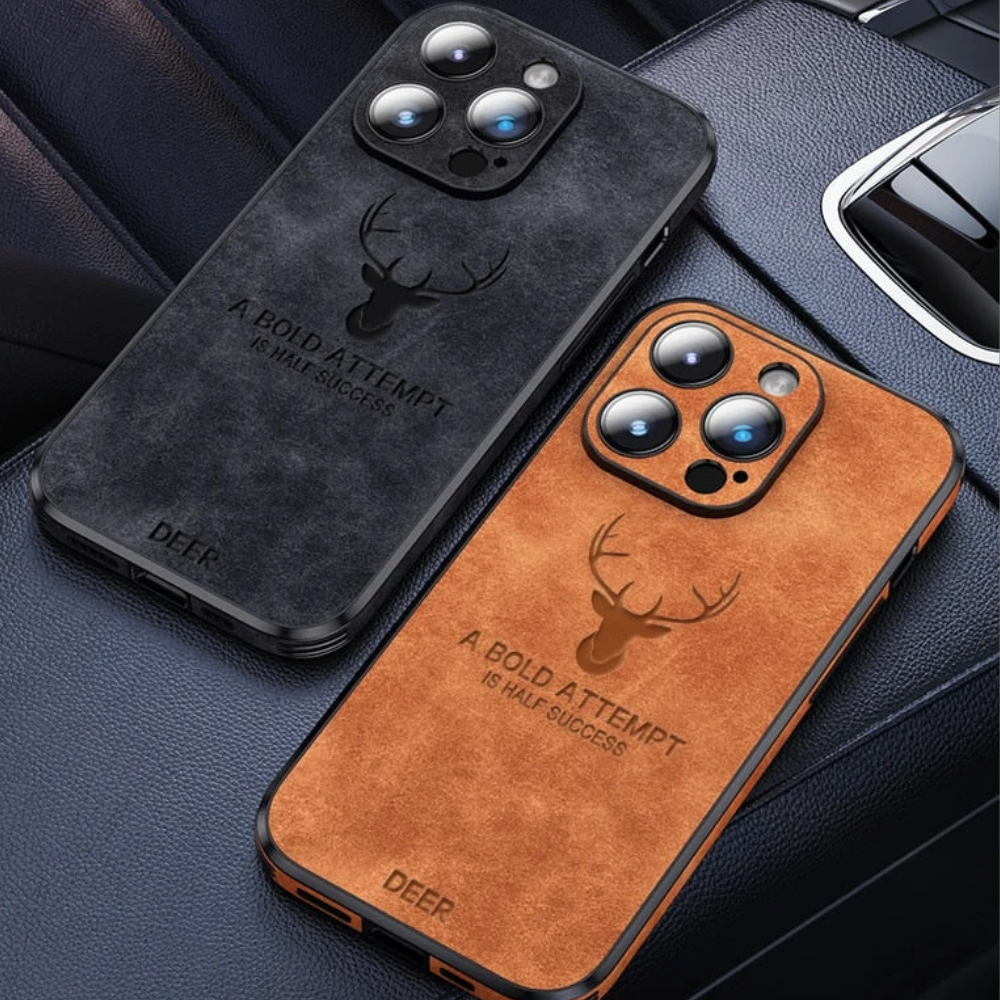 Brehn | Deer - Luxuriöse Leder-iPhone-Hülle mit stilvollem Design und stoßfestem Schutz