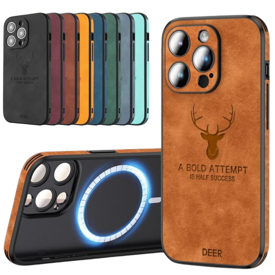 Brehn | Deer - Luxuriöse Leder-iPhone-Hülle mit stilvollem Design und stoßfestem Schutz