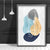 Abstraktes Kunstwerk 01 (Marineblau, Grau, Gelb)