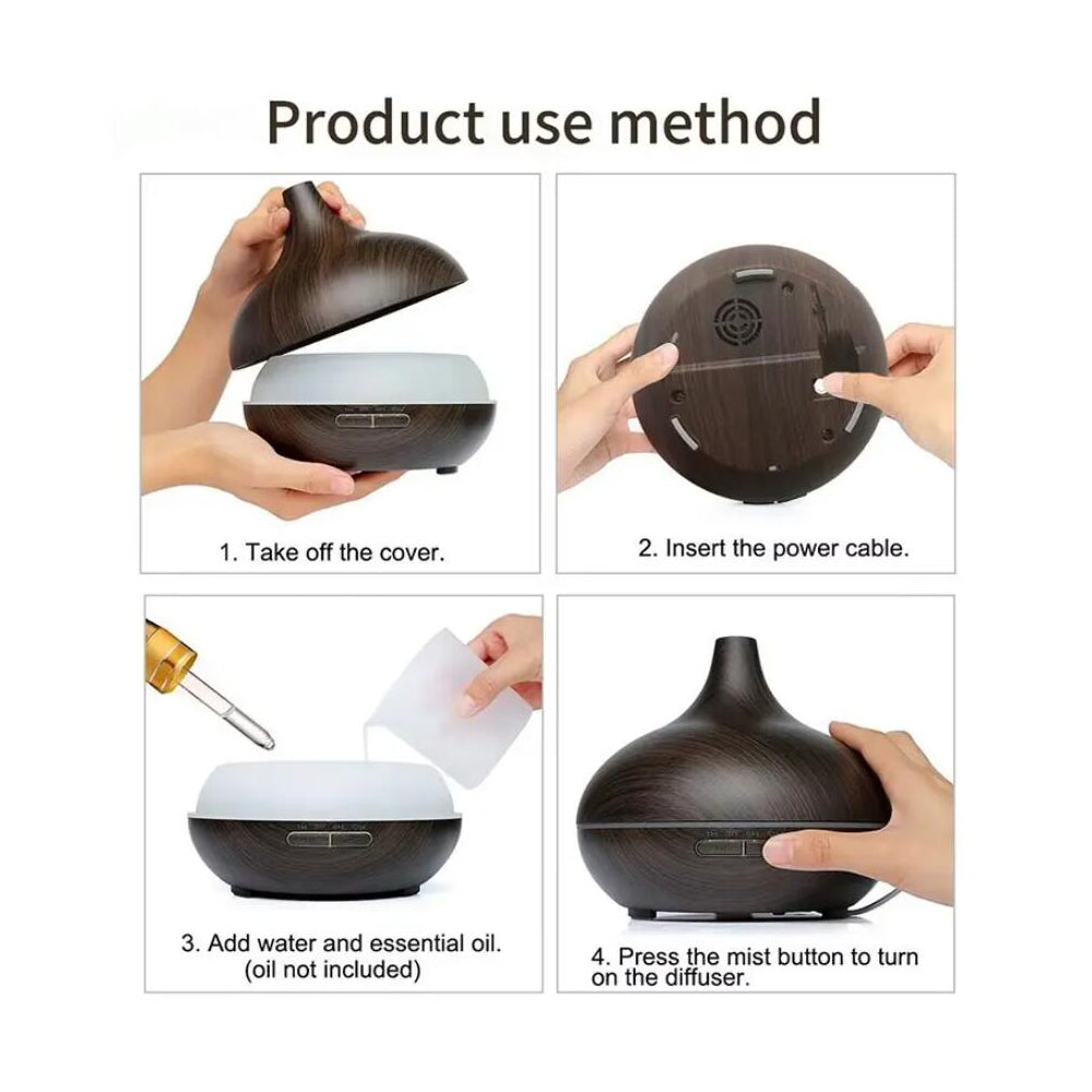 Aroma-Diffuser – 500 ml mit Holzoptik | Brehn