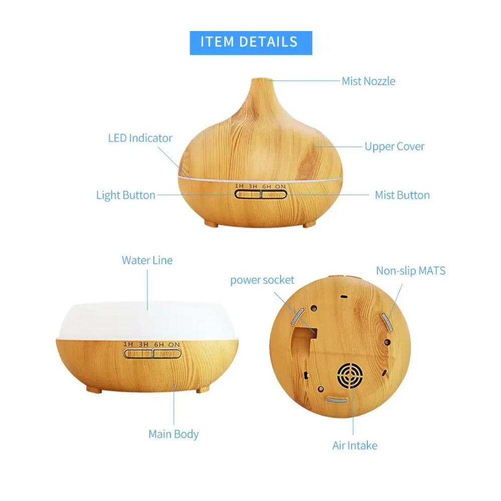Aroma-Diffuser – 500 ml mit Holzoptik | Brehn