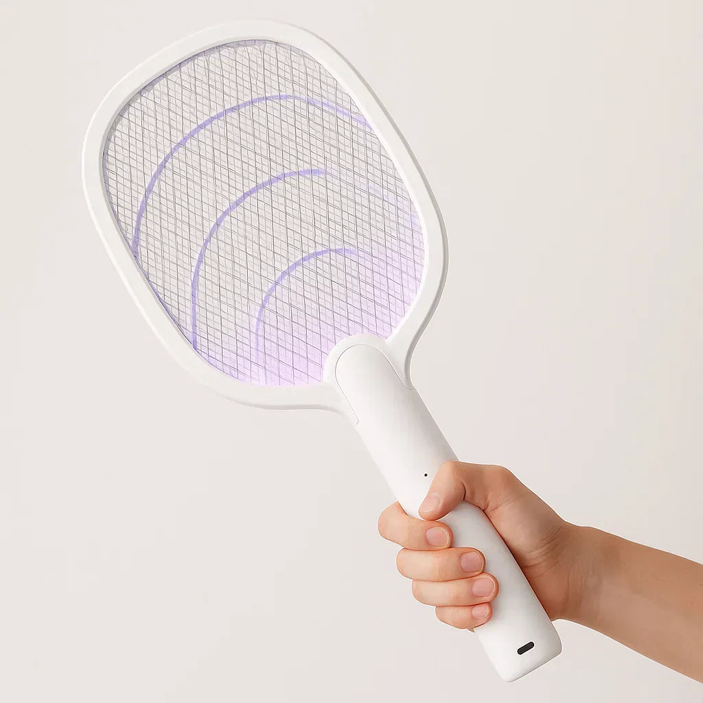 Wiederaufladbarer 2-in-1 Elektrischer Fliegenfänger und Insektenvernichter – 2500V ohne Chemikalien | Brehn