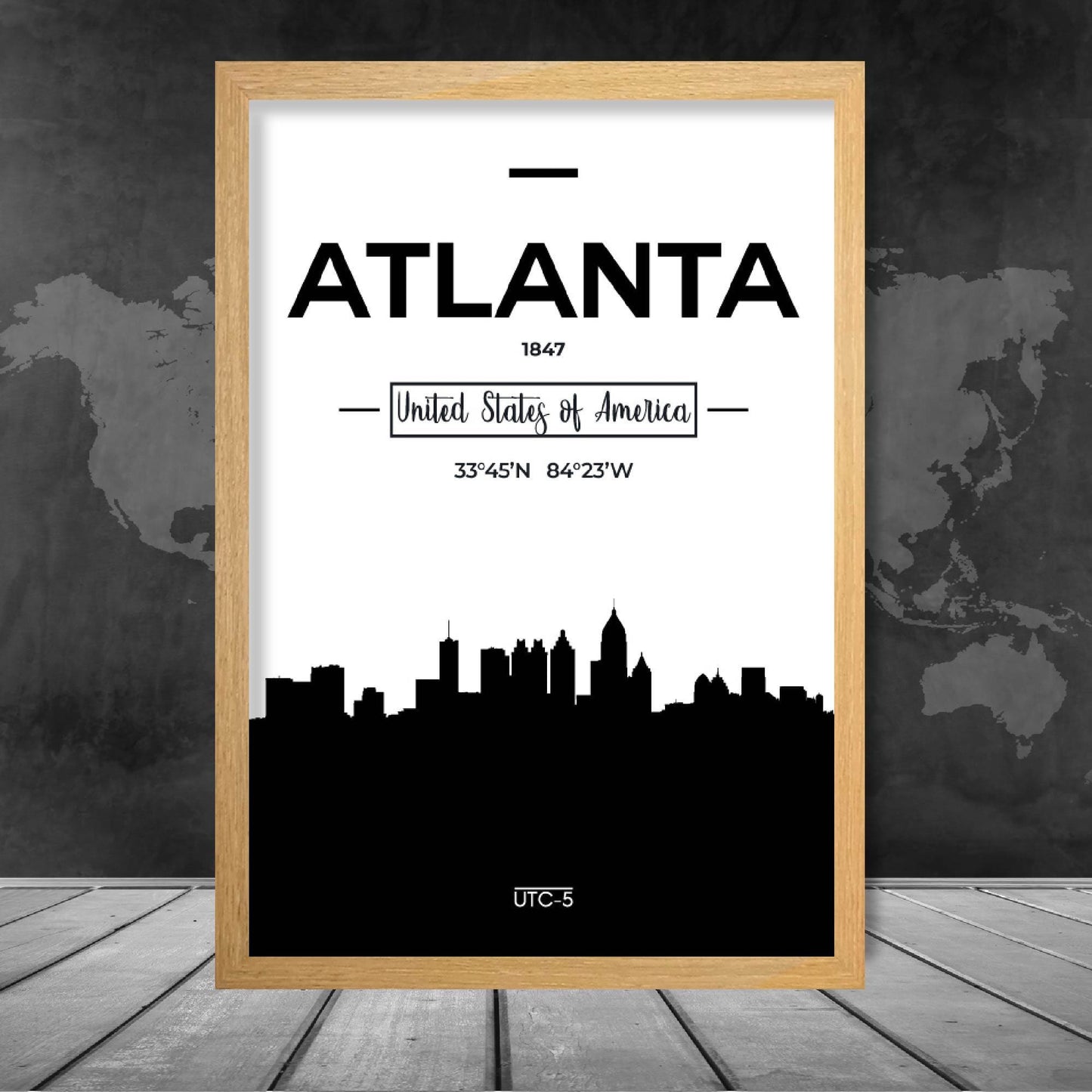 Atlanta USA Skyline Stadtansicht Poster