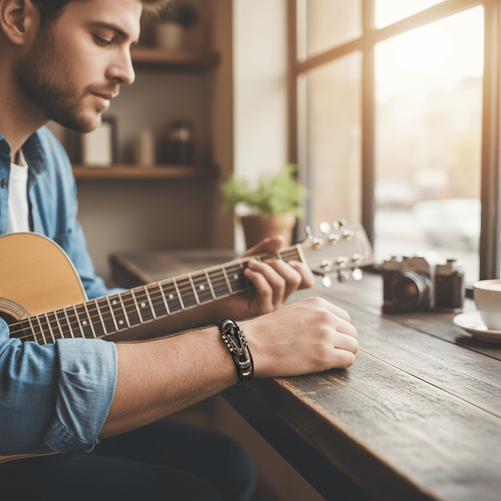 AXECHORD – Gitarren-Lederarmband im Vintage-Stil
