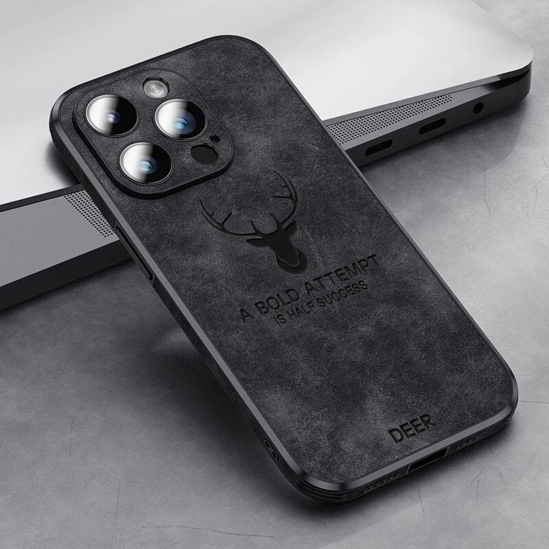 Brehn | Deer - Luxuriöse Leder-iPhone-Hülle mit stilvollem Design und stoßfestem Schutz