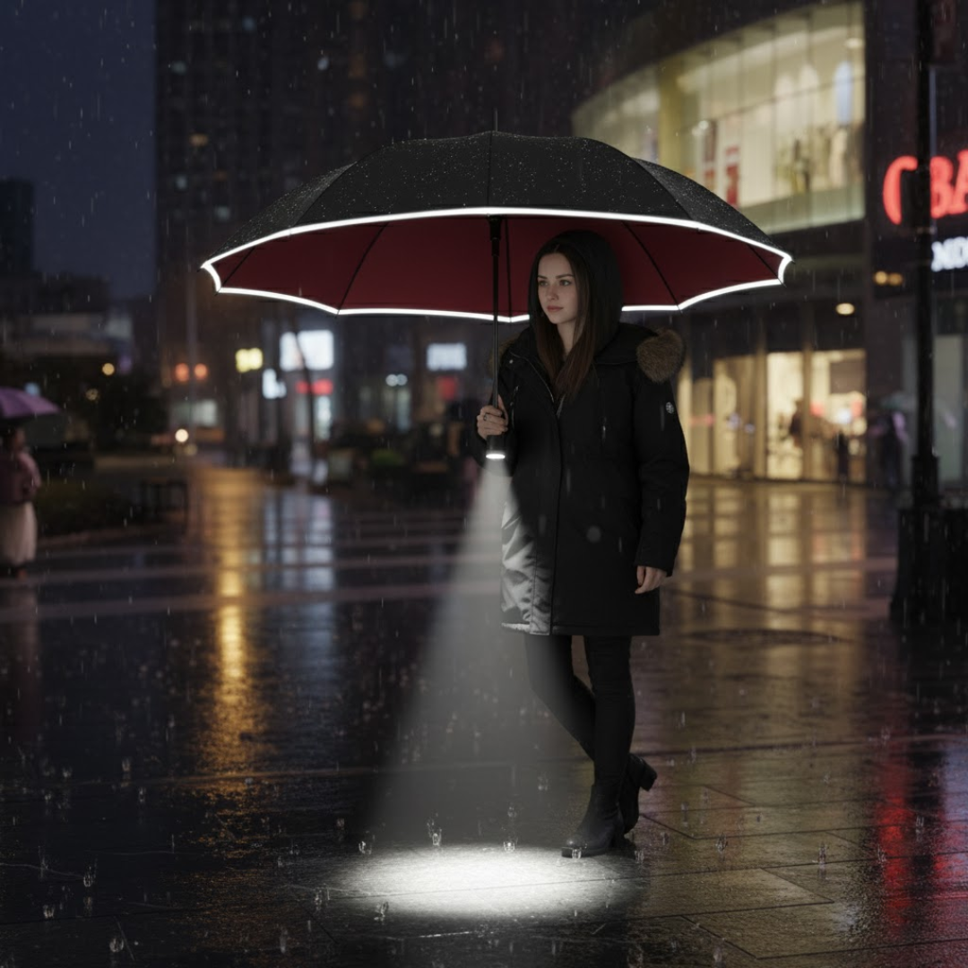 StormShield LED-Regenschirm mit Automatik | Brehn