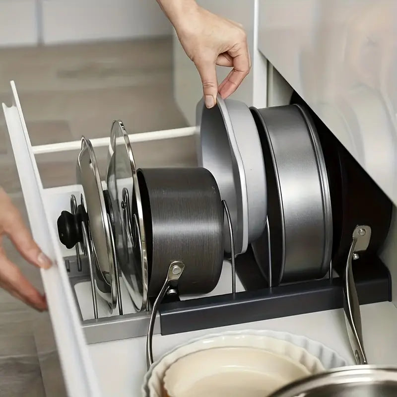 NeatStack Kochgeschirr Organizer Verstellbarer platzsparender Stauraum | Brehn