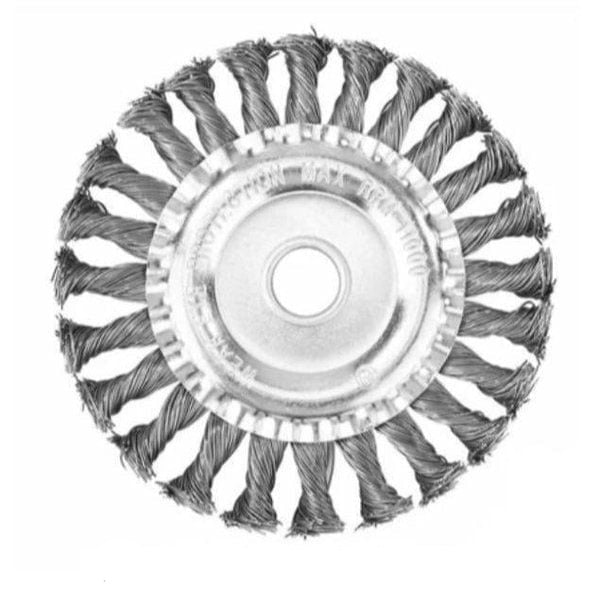SteelTwist Unkrautbürste – 360° Trimmerklinge aus geflochtenem Stahl (15 cm) | Brehn