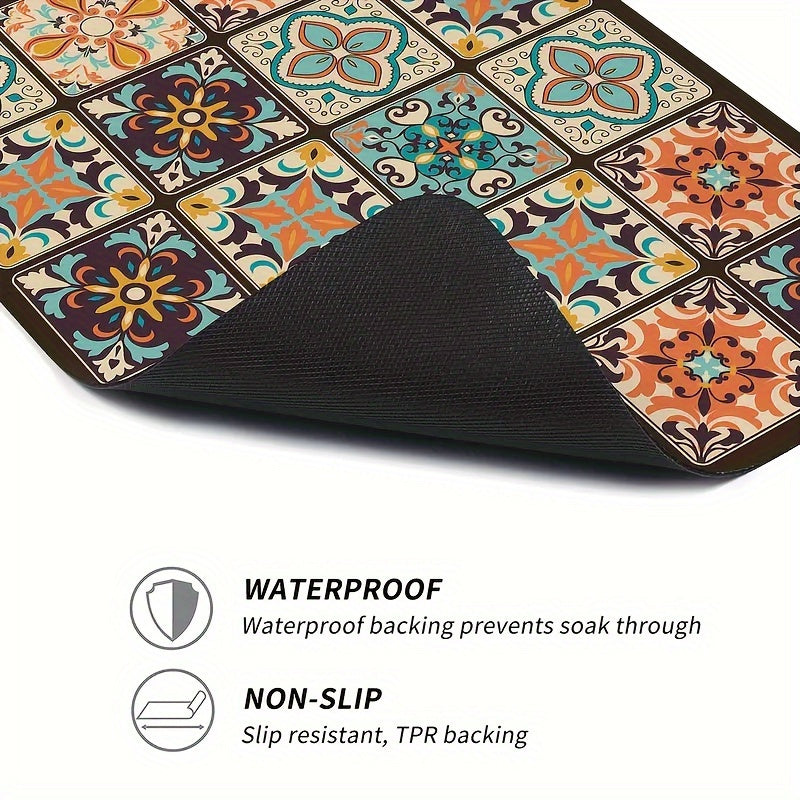 Waschmaschinen-Abdeckmatte Retro-Mosaik | Brehn