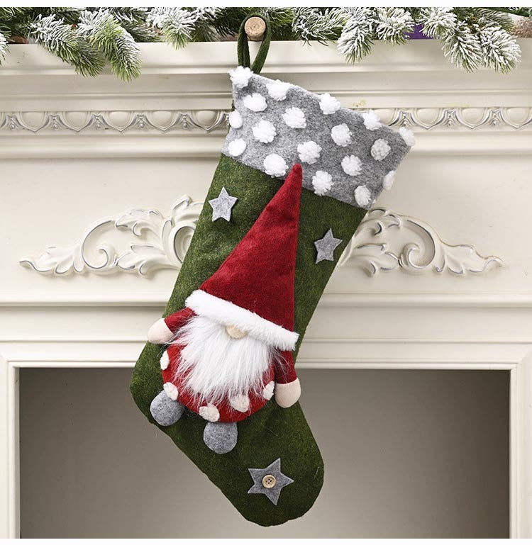 Brehn | Weihnachtsdekoration Zubehör Lambswool Dreidimensionale Weihnachtssocken