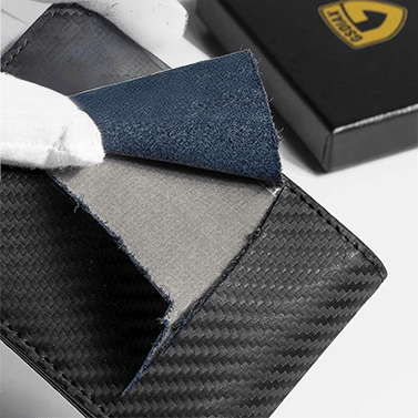 Slim RFID-Geldbörse für Herren | Kartenetui aus Leder | Schwarz