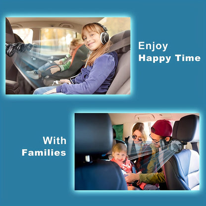 1 Pc Auto-Lüfter, Auto Kleiner Klimaanlage, Doppelseitiger Hecklüfter, Starker Wind, 360 Grad Drehung, Großes Luftvolumen, Subwoofer-Betrieb, Basis-Festklemm-Montagemethode, Geeignet für Auto Zuhause | Brehn