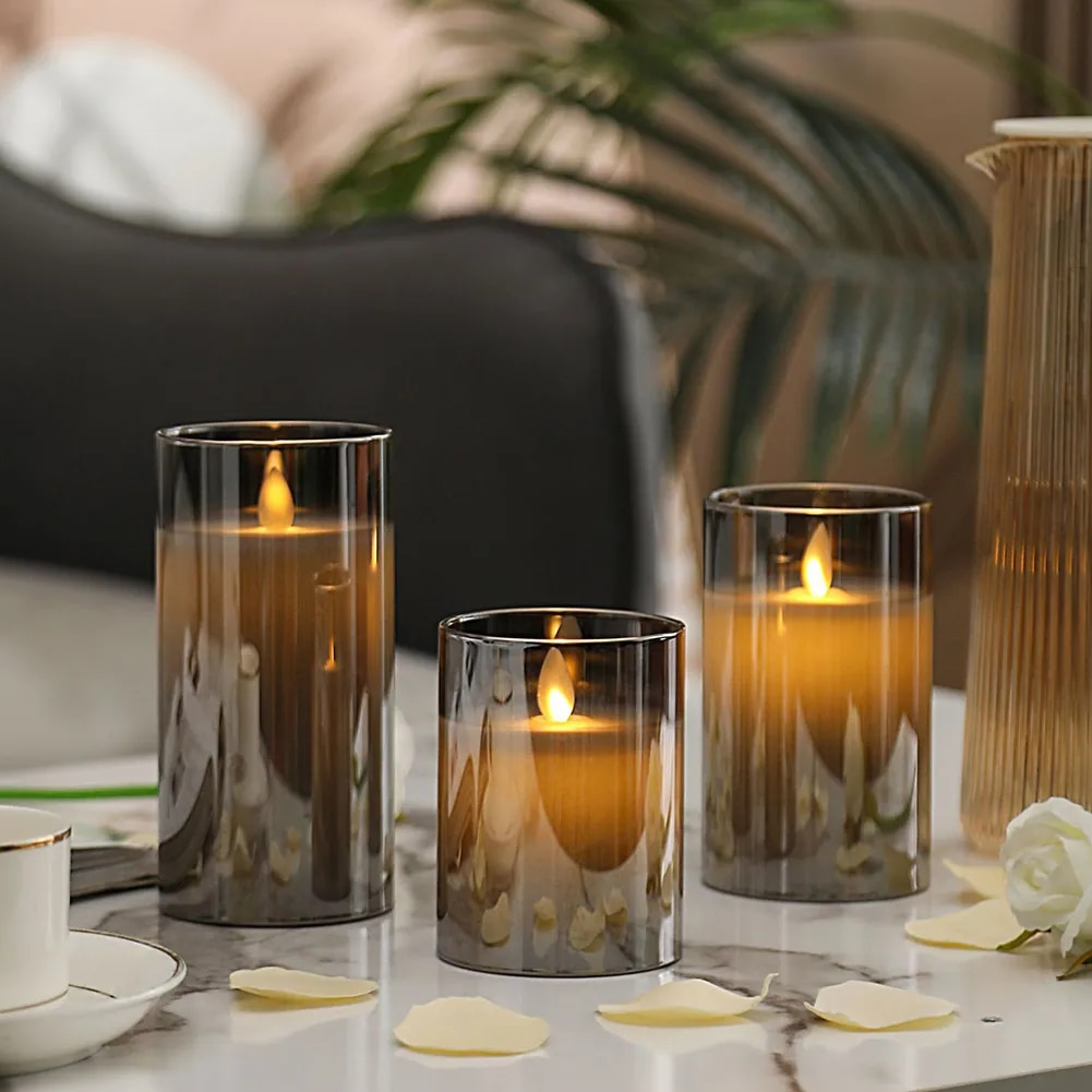 Brehn | LuxeLumen LED Kerzen Set | Elegante LED Kerzen mit Fernbedienung für stimmungsvolle Atmosphäre