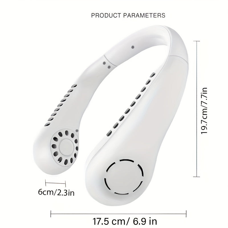 1Pc Neuer Mini Nackenventilator Tragbar Bladeless Hängender Nacken Wiederaufladbarer Luftkühler 3 Geschwindigkeits Mini Sommersportventilatoren | Brehn
