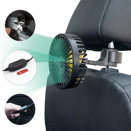Tragbarer Auto-Lüfter Kühler mit USB und 3 Windstärken | Brehn
