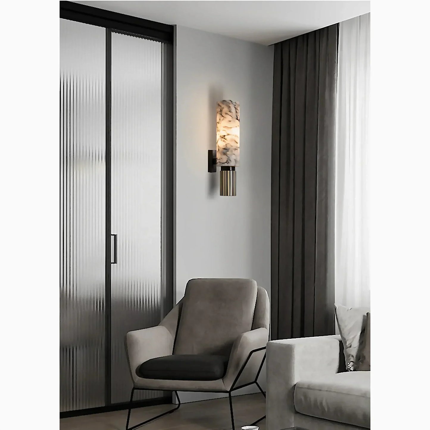 Brehn | Stilvolle Marmor Wandlampe - Für luxuriöses und atmosphärisches Interieur