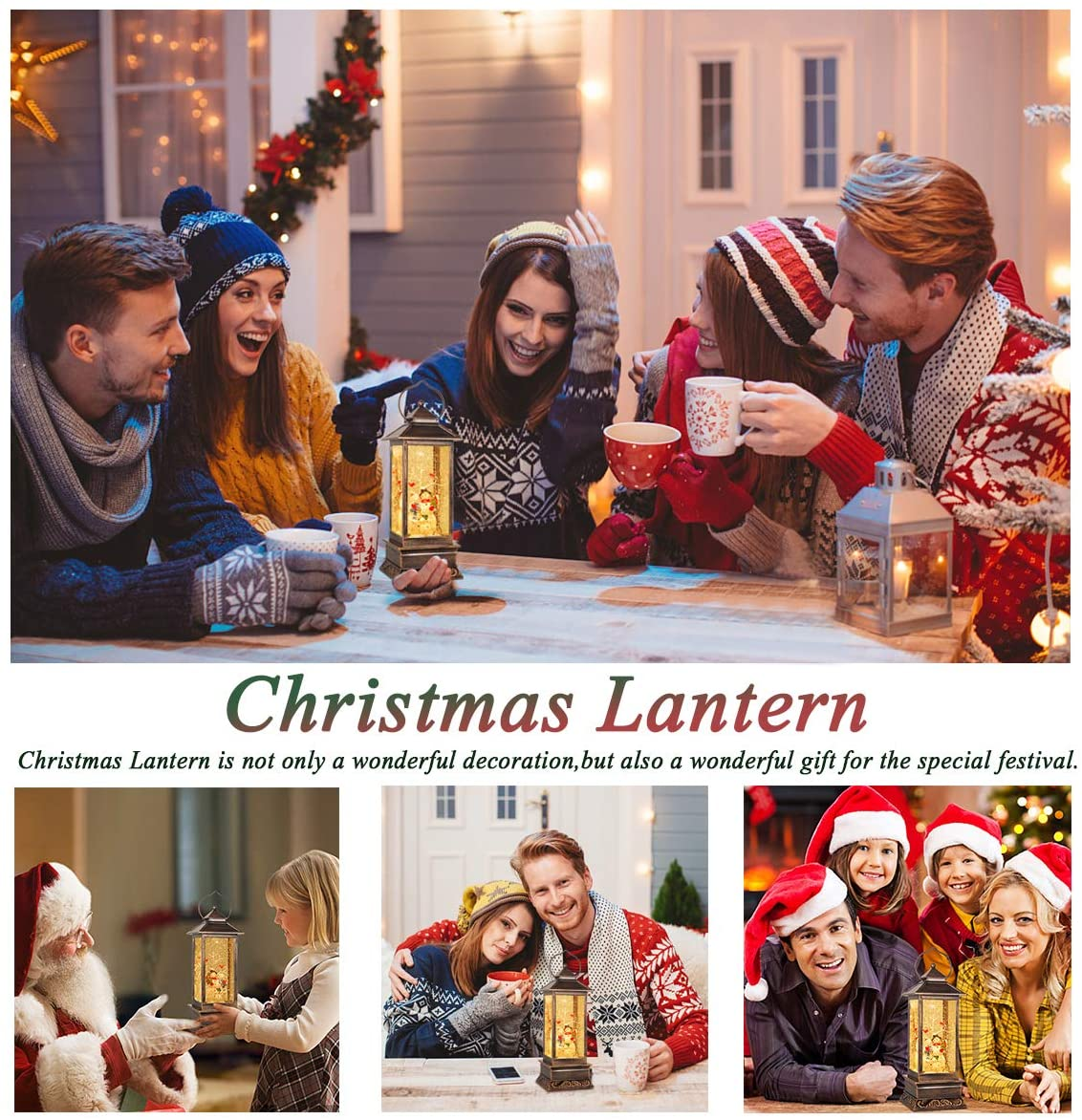 Brehn | LED-beleuchtete drehende Weihnachtslaterne
