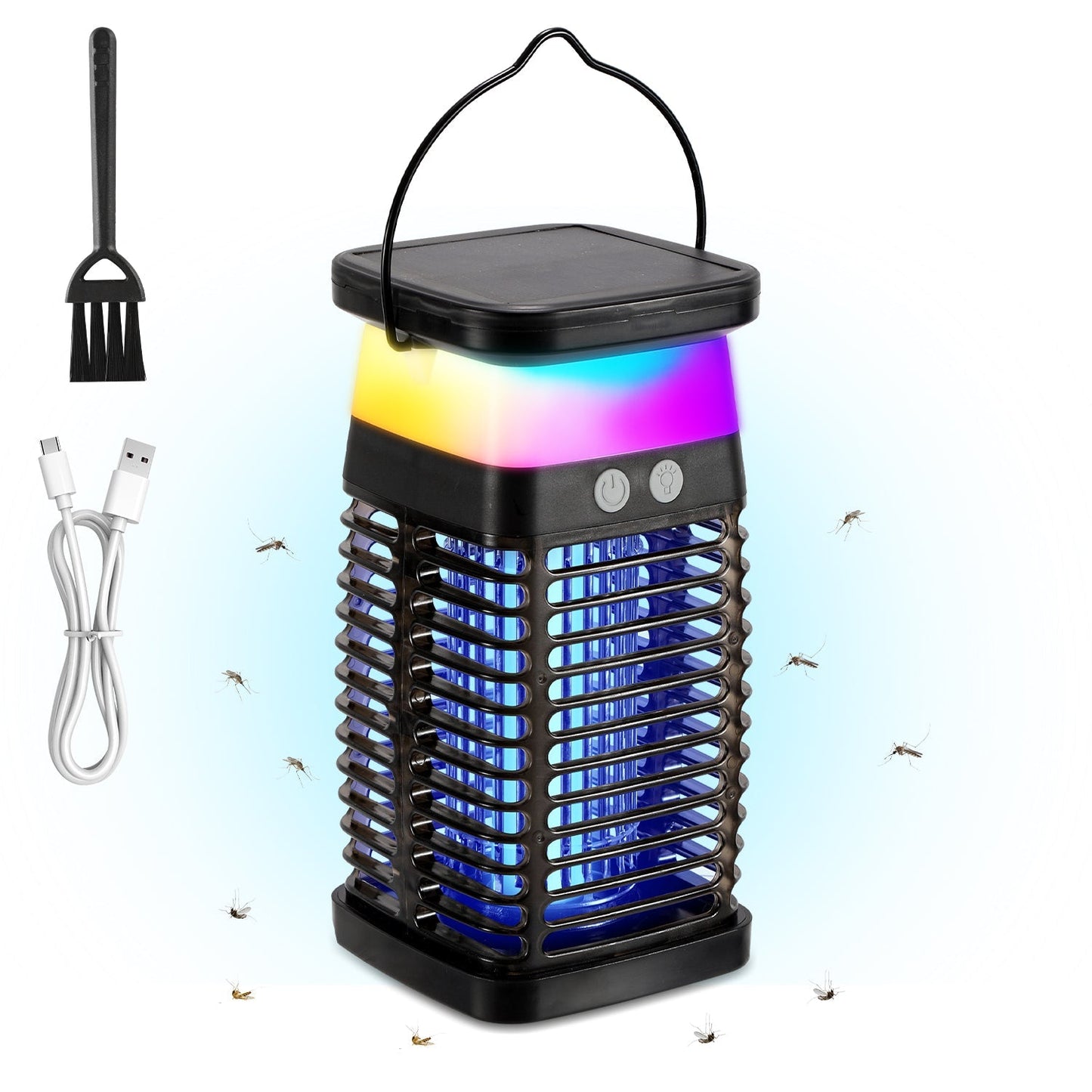 Solar Mückenabwehr-Lampe UV-Licht Mückenlampe RGB | Brehn