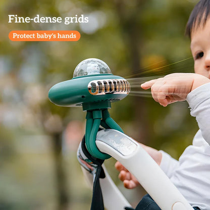 Tragbarer wiederaufladbarer faltbarer Kinderwagenventilator | Brehn