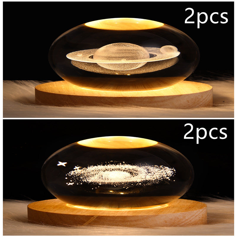 3D Galaxy Kristallkugel LED Nachtlicht | Brehn
